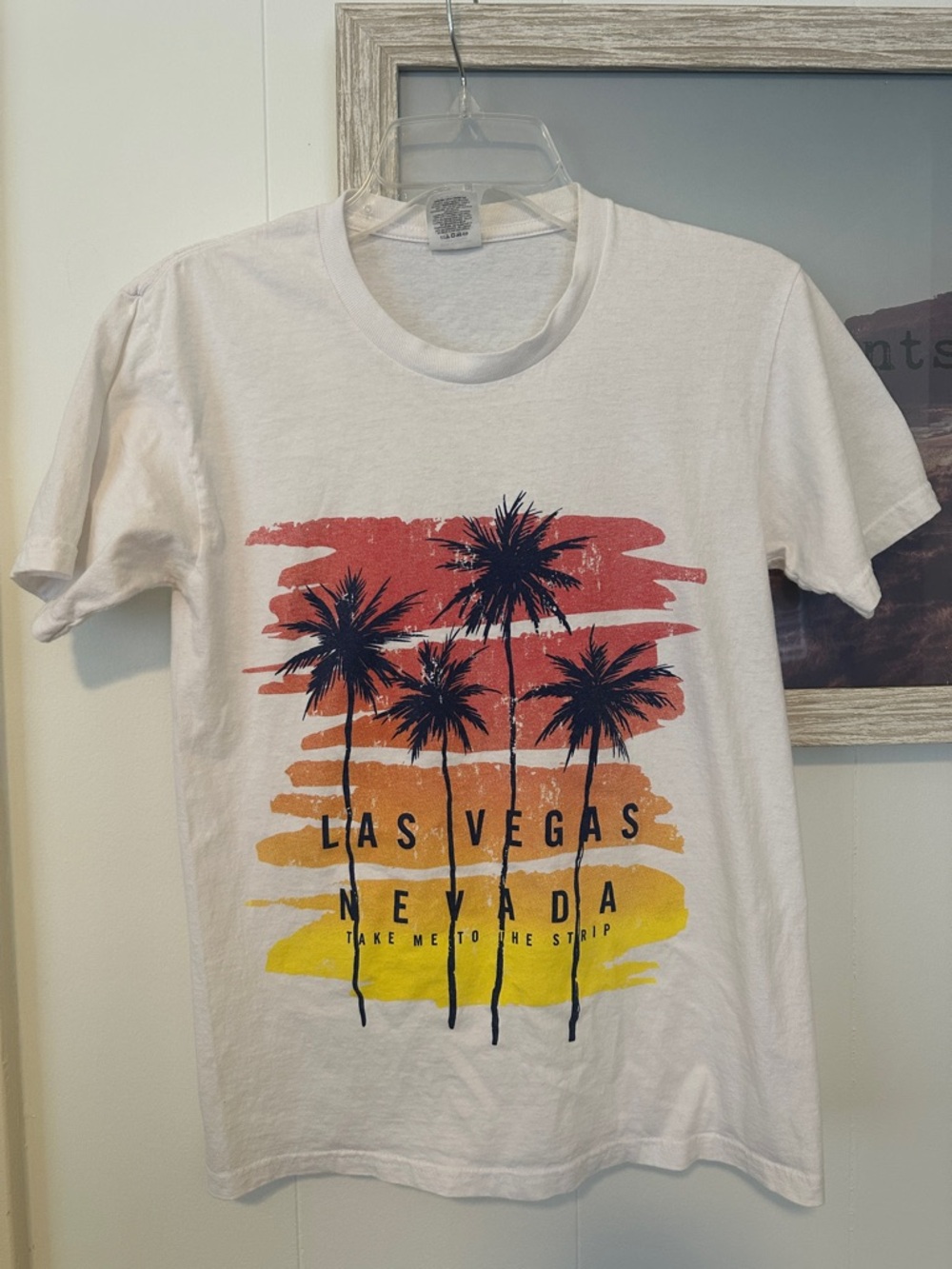 Size Small Suna Cotton White Las Vegas Palm Graphic Tee
